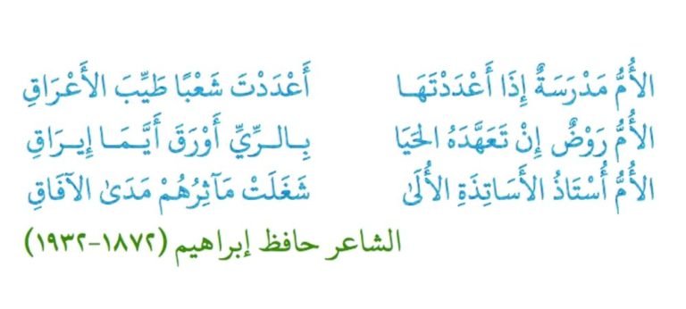 A Mother is a school | Poem by Hafizh Ibrahim